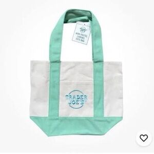 Pastel Green - NWT Trader Joe’s Mini Canvas Tote Bag